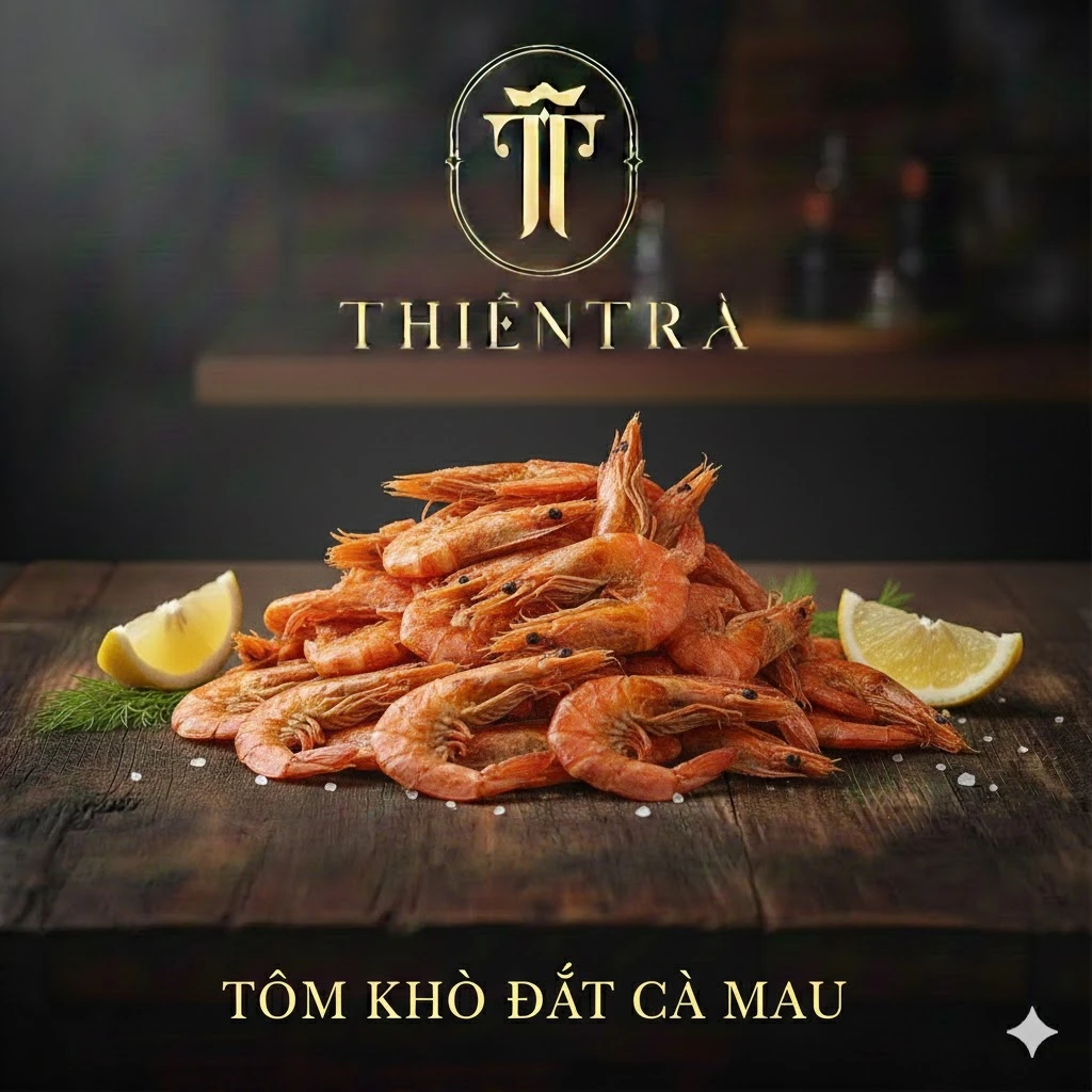 Tôm khô đất Cà Mau